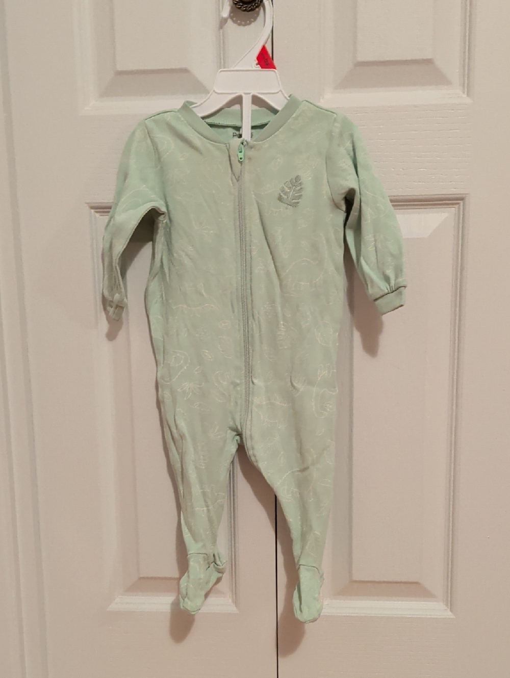 2/15$ Pekkle Mint Green Baby One-Piece Footed Zipper Romper
